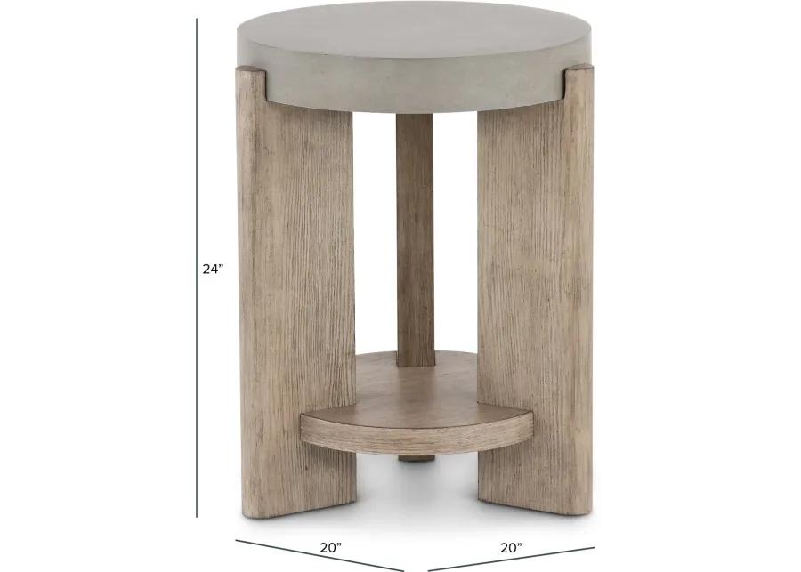 Affinity Faux Concrete Chairside Table