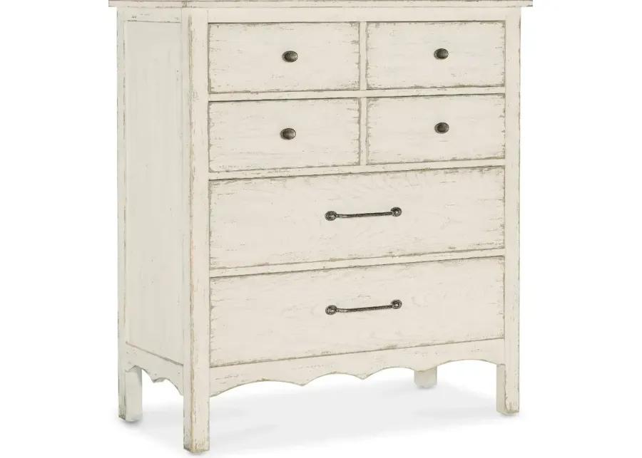 Americana Cream White Chest of Drawers