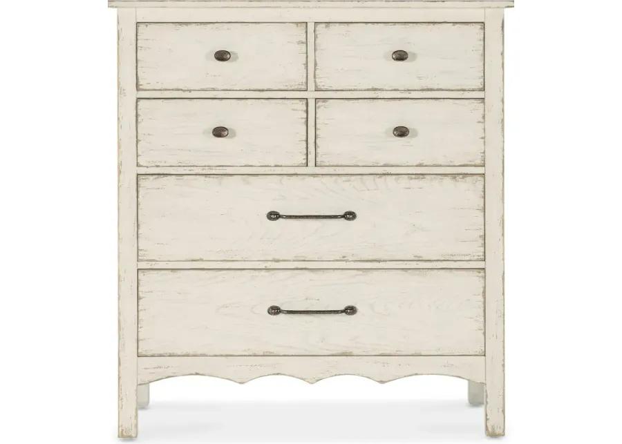 Americana Cream White Chest of Drawers