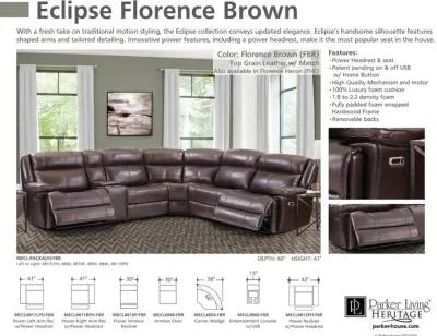 Eclipse Florence Brown Power Recliner