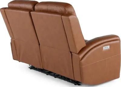 Linden Umber Power Reclining Loveseat