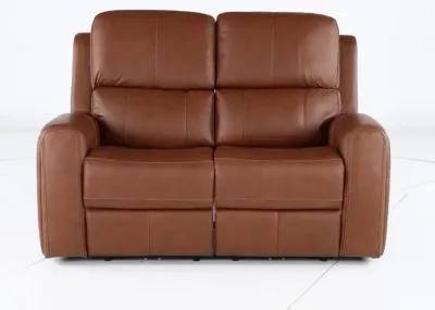 Linden Umber Power Reclining Loveseat