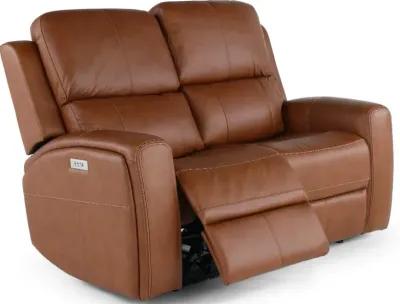 Linden Umber Power Reclining Loveseat