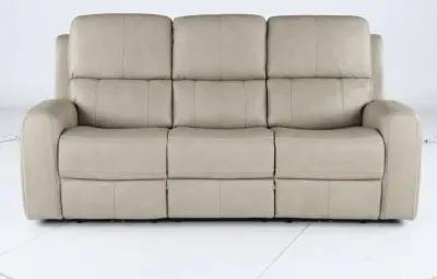 Linden Taupe Power Reclining Sofa with Power Headrests and Lumbar