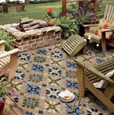 Cabana 6 x 9 Coco Beach Multicolor Indoor-Outdoor Patio Rug