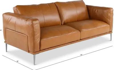 Oasis Tan Leather Sofa