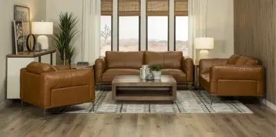 Oasis Tan Leather Sofa