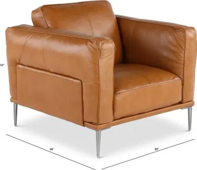 Oasis Tan Leather Chair