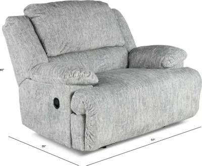 Mcclelland Gray Oversized Manual Recliner