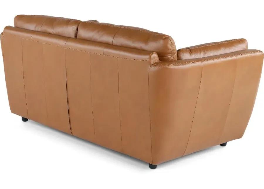 Tiffany Brown Leather Loveseat