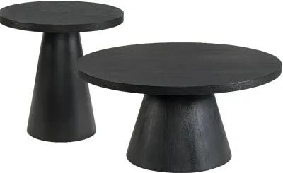 Portland Black Round Coffee Table