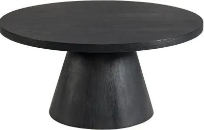 Portland Black Round Coffee Table