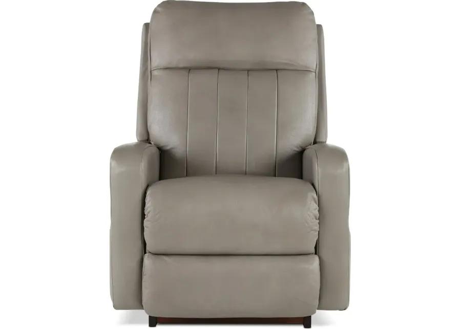 Finley Pewter Power Rocker Recliner with Headrest and Lumbar Support