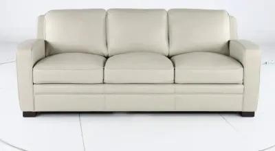 Stallion Ivory White Leather Sofa