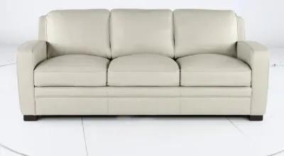 Stallion Ivory White Leather Sofa