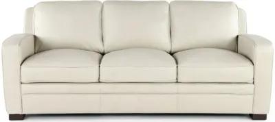 Stallion Ivory White Leather Sofa