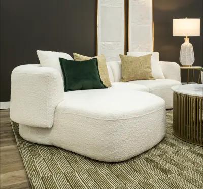 Abby White 3 Piece Sectional