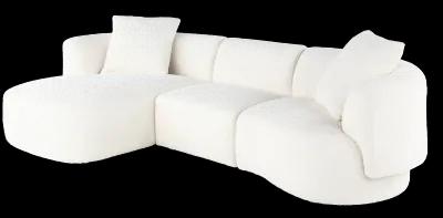 Abby White 3 Piece Sectional