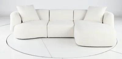 Abby White 3 Piece Sectional