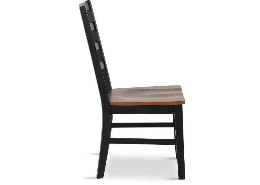 Tomley Black and Brown Dining Chair