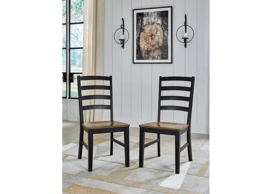 Tomley Black and Brown Dining Chair