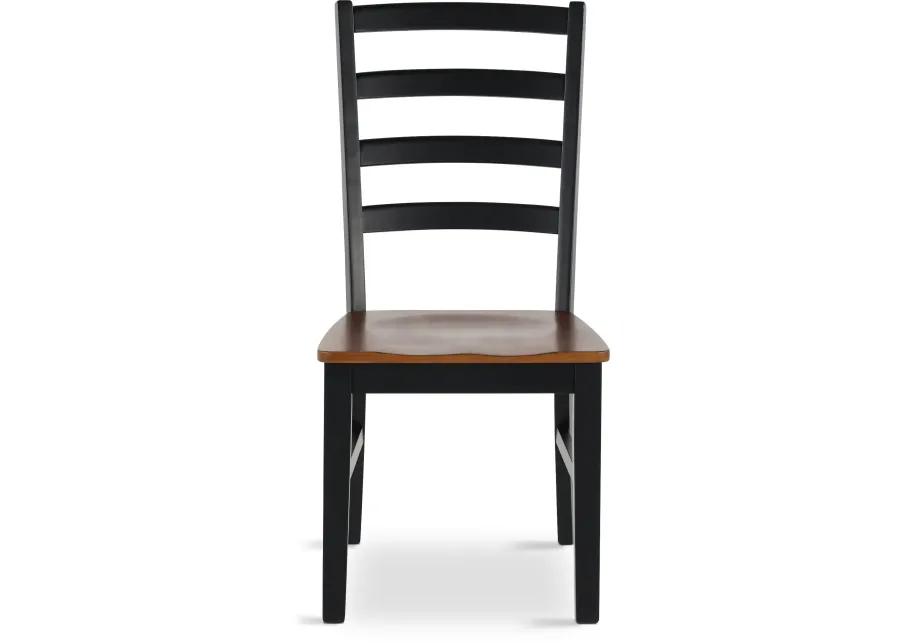 Tomley Black and Brown Dining Chair