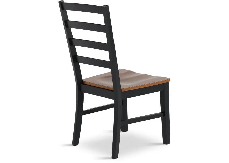 Tomley Black and Brown Dining Chair