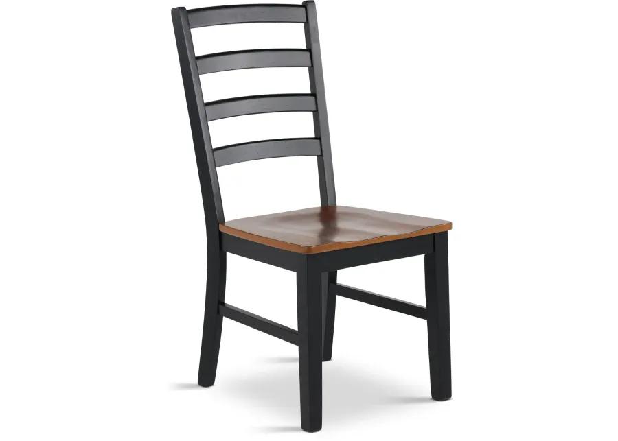 Tomley Black and Brown Dining Chair