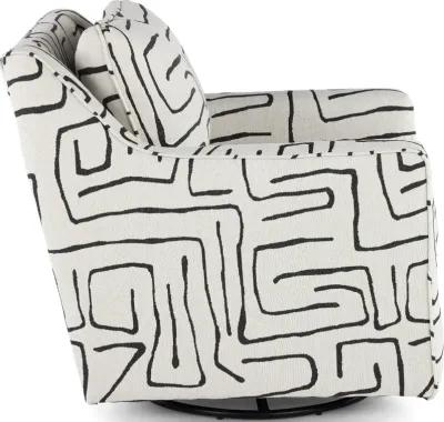 Durango Black and White Swivel Glider Chair