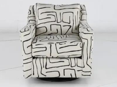 Durango Black and White Swivel Glider Chair