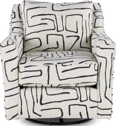 Durango Black and White Swivel Glider Chair