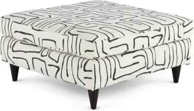 Durango Black and White Accent Ottoman