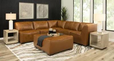 Denver Tobacco Brown 5 Piece Modular Sectional