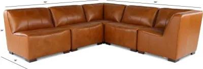 Denver Tobacco Brown 5 Piece Modular Sectional