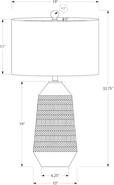 33 Inch Ivory and Cream Table Lamp