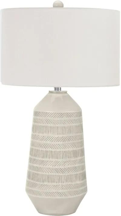 33 Inch Ivory and Cream Table Lamp