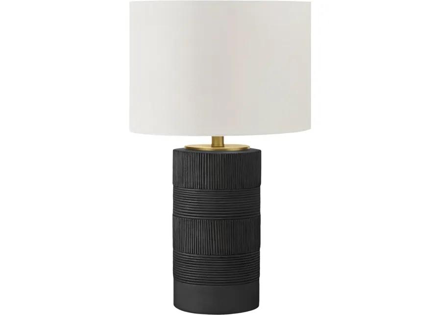 24 Inch Black Resin Modern Table Lamp