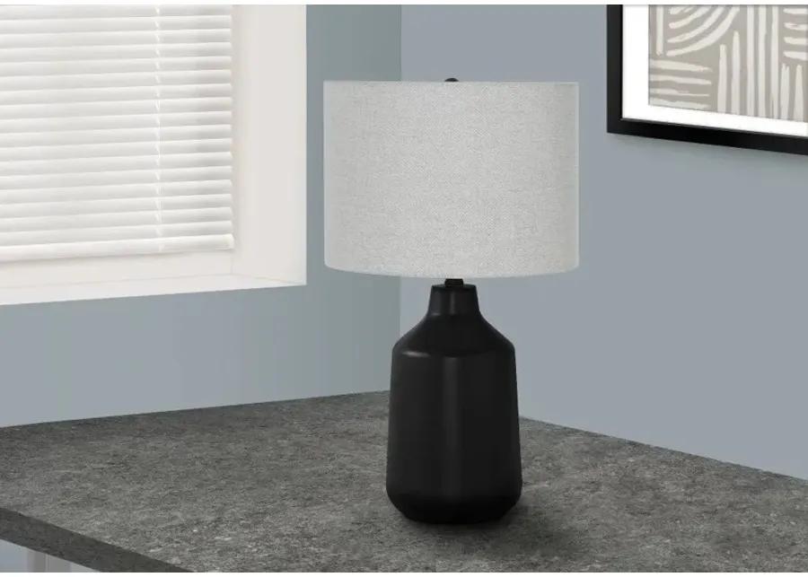 24 Inch Black Concrete Table Lamp