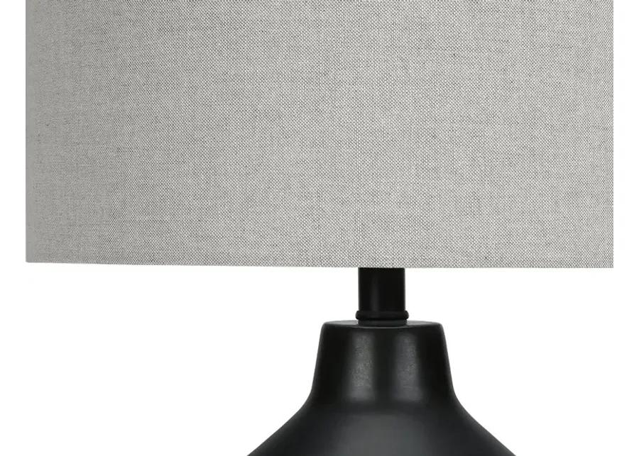 24 Inch Black Concrete Table Lamp