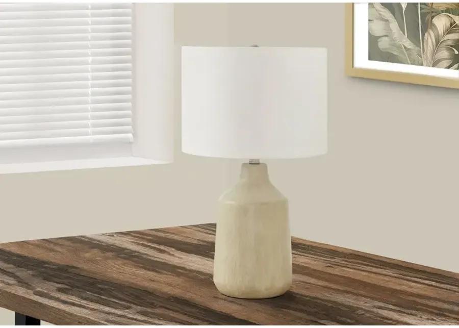 24 Inch Beige Concrete Table Lamp