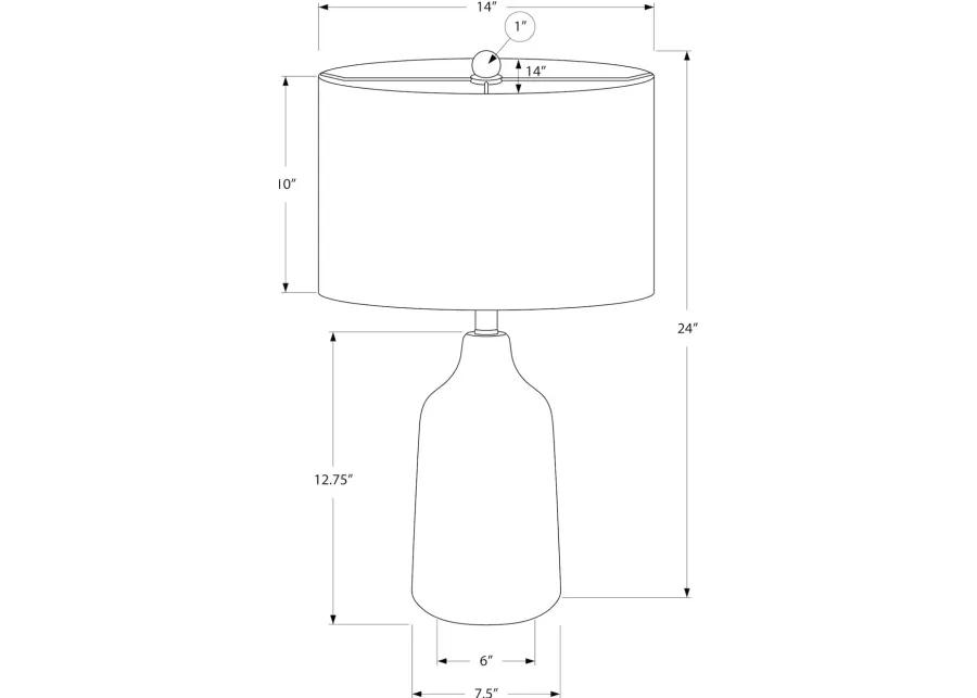 24 Inch Beige Concrete Table Lamp