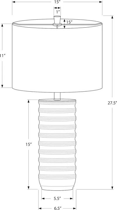 28 Inch Cream Resin Transitional Table Lamp