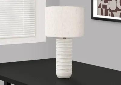 28 Inch Cream Resin Transitional Table Lamp