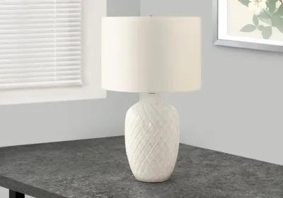 25 Inch Cream Ceramic Table Lamp