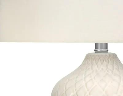 25 Inch Cream Ceramic Table Lamp