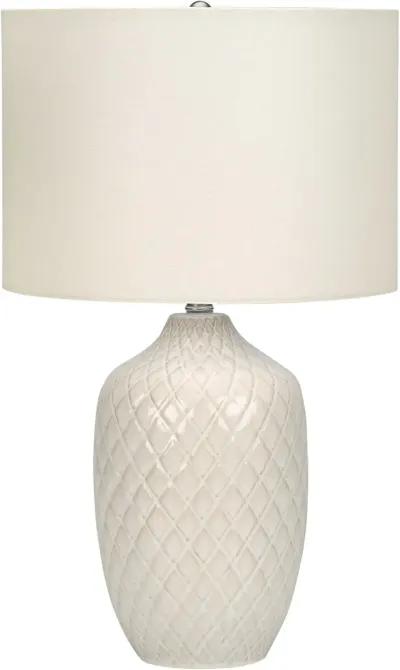 25 Inch Cream Ceramic Table Lamp