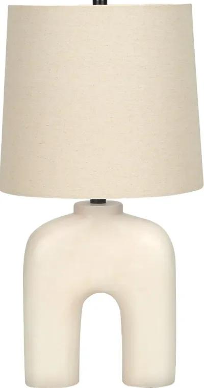 25 Inch Cream Resin Table Lamp