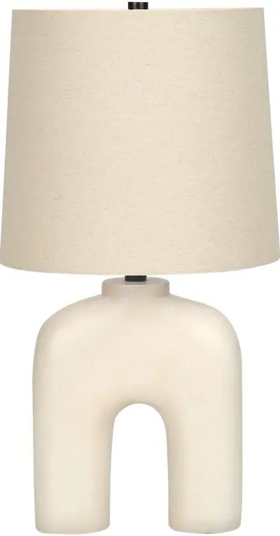 25 Inch Cream Resin Table Lamp