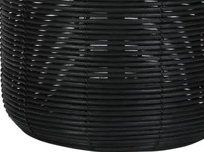 23 Inch Black Rattan Table Lamp