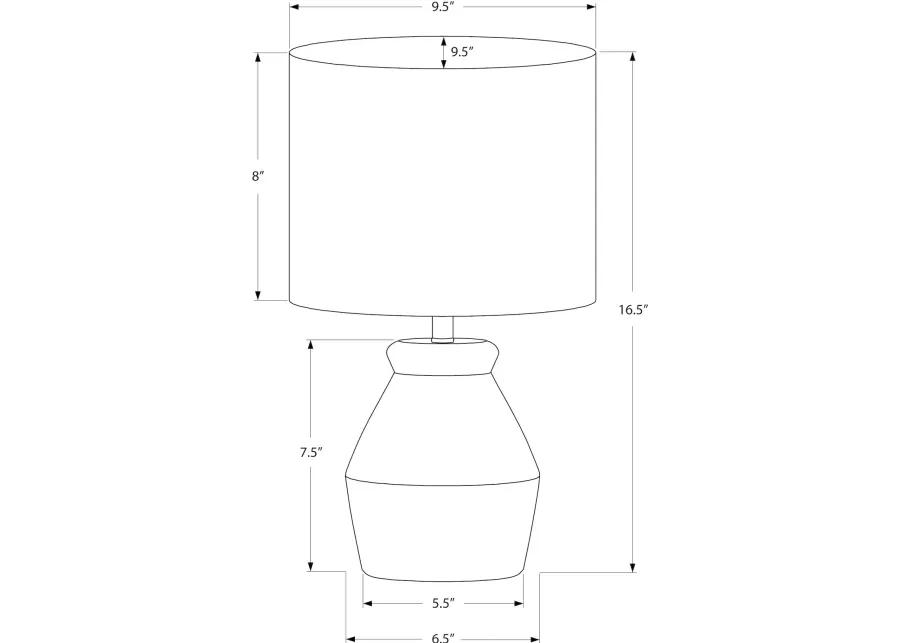 17-Inch Cream Ceramic Table Lamp